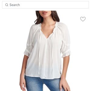 Solid-Hued Puff-Sleeve Top